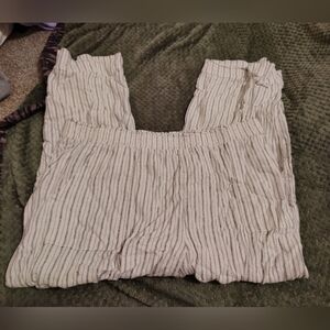 Time And Tru Size XL Striped Pull On Linen Pants